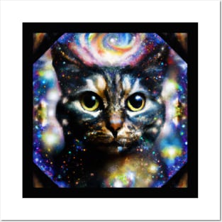 Galaxy Cat is at the Center of the Universe Posters and Art